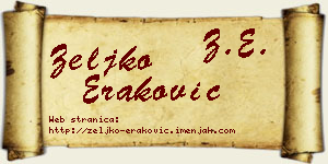 Željko Eraković vizit kartica